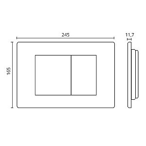 Кнока для инсталляции Ctesi Steel BK0202140 нержавеющая сталь купить в интернет-магазине сантехники Sanbest
