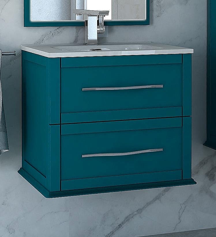Тумба с раковиной Cezares TIFFANY 75 Blu Petrolio для ванной в интернет-магазине Sanbest