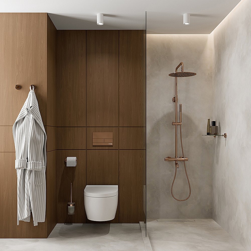 Душевая система WasserKraft Paar A18301 розовое золото купить в интернет-магазине сантехники Sanbest