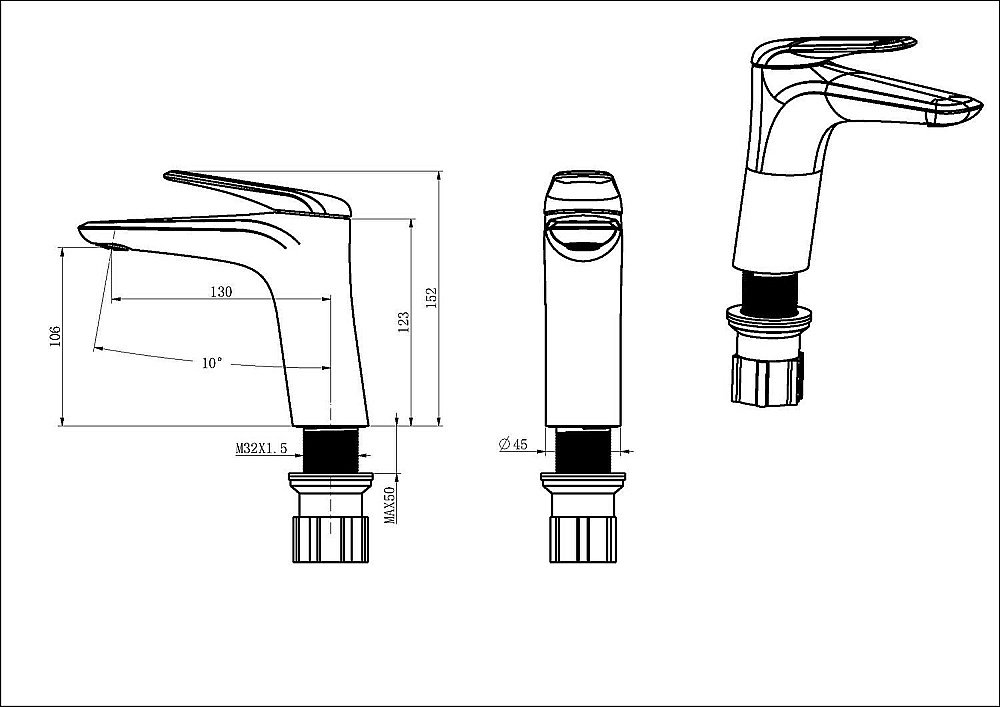 Смеситель для раковины Orans OLS-K1056 купить в интернет-магазине сантехники Sanbest