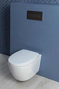 Унитаз подвесной Aquanet ZV-1 белый с крышкой микролифт, безободковый, слив-торнадо купить в интернет-магазине Sanbest