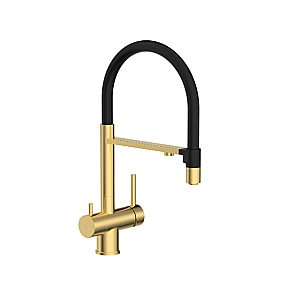 Смеситель для кухни Good Door KITCHEN-B СМ00054 брашированное золото купить в интернет-магазине сантехники Sanbest