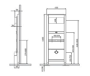 Система инсталляции для писсуара AM.PM I022701 купить в интернет-магазине сантехники Sanbest
