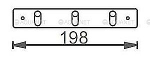 Планка 3-крючка Aquanet 264922 купить в интернет-магазине сантехники Sanbest