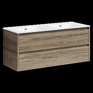 Тумба с раковиной Sancos Libra LB120-2ECH дуб чарльстон для ванной в интернет-магазине Sanbest