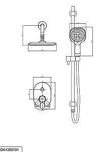Душевая система D&K Rhein Marx DA1395701 купить в интернет-магазине сантехники Sanbest