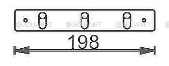 Планка 3-крючка Aquanet 264922 купить в интернет-магазине сантехники Sanbest