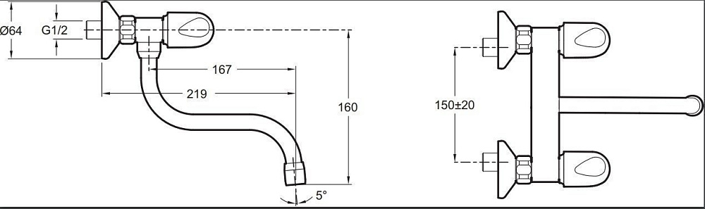 Смеситель для кухни Jacob Delafon GALEO E76925-CP купить в интернет-магазине сантехники Sanbest