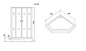 Душевая кабина Grossman Classic GR170D 100x100 купить в интернет-магазине Sanbest