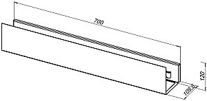 Полка Aquanet Магнум 302221 70 черная матовая, с крючками купить в интернет-магазине сантехники Sanbest
