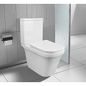 Унитаз напольный Azario Candy AZ-1503B белый, безободковый, с бачком, с крышкой микролифт купить в интернет-магазине Sanbest