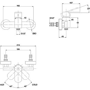 Смеситель для душа Kaiser Sonat 34077-1 купить в интернет-магазине сантехники Sanbest