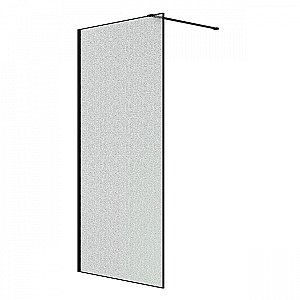 Душевая перегородка Niagara Nova 100 NG-781-10BLACK профиль черный матовый/стекло эффект битого стекла купить в интернет-магазине Sanbest