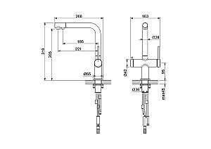 Смеситель для кухни Aquatek Европа AQ1385BG золото шлифованное купить в интернет-магазине сантехники Sanbest