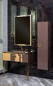 Консоль с раковиной Armadi Art LUCIDO 770-080-PU 80 лиловый для ванной в интернет-магазине сантехники Sanbest