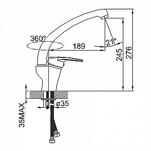 Смеситель для кухни IDDIS Sicily CD56101C купить в интернет-магазине сантехники Sanbest