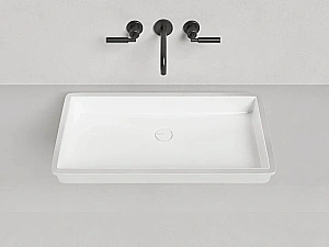 Раковина врезная снизу столешницы Salini MAREA 10 1802210M 74,7 из искусственного камня S-Stone, белая матовая купить в интернет-магазине Sanbest