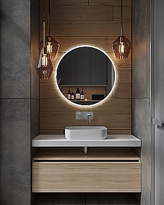 Тумба с раковиной и столешницей Armadi Art Flat 120 2 ящика, светлый дуб для ванной в интернет-магазине Sanbest