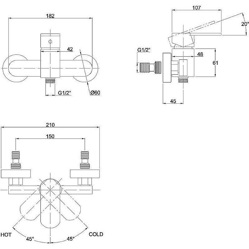 Смеситель для душа Kaiser Sonat 34077-1 купить в интернет-магазине сантехники Sanbest