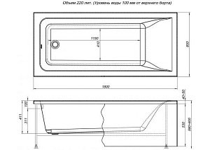 Акриловая ванна Aquanet Bright с г/м Relax 180x80 купить в интернет-магазине Sanbest