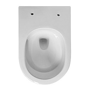 Унитаз подвесной ABBER Bequem AC1130 белый, с крышкой микролифт, безободковый, слив-торнадо купить в интернет-магазине Sanbest