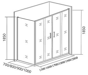 Душевой уголок Good Door Infinity WTW-TD+SP+SP 190х90 стекло прозрачное/профиль хром купить в интернет-магазине Sanbest