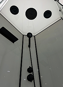 Душевая кабина Royal Bath FATO RB 90HK-TG-BL 90x90 стекло прозрачное/профиль черный купить в интернет-магазине Sanbest