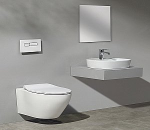 Раковина накладная Ceramalux N 61 D1346 белая купить в интернет-магазине Sanbest