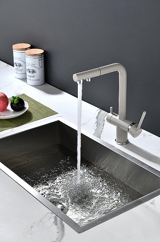 Смеситель для кухни Paulmark Serpentine Se213222-BE бежевый купить в интернет-магазине сантехники Sanbest