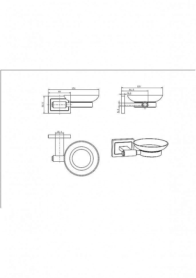Мыльница CeramaLux Gamma 12304 хром купить в интернет-магазине сантехники Sanbest