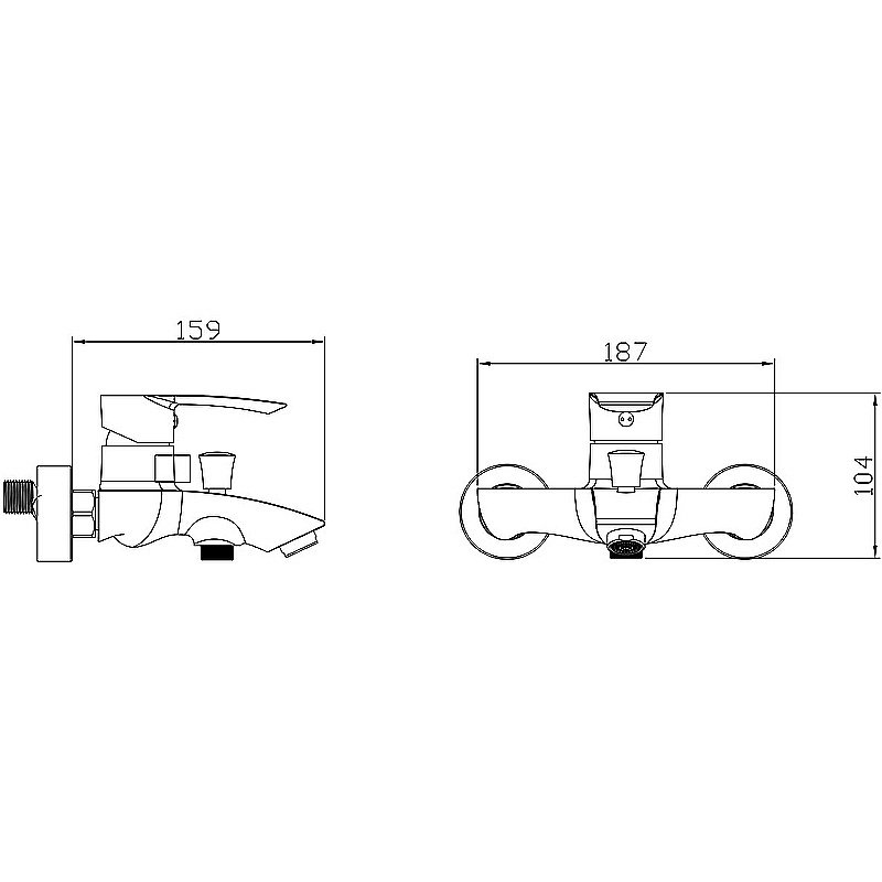 Смеситель для ванны Kaiser Aurora 67022 купить в интернет-магазине сантехники Sanbest