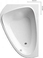 Ванна акриловая Ravak Love Story II LA 139х186 левая купить в интернет-магазине сантехники Sanbest