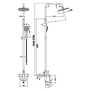 Душевая система Olive's Barros 22511-1BR купить в интернет-магазине сантехники Sanbest