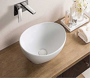 Раковина накладная Ceramalux N 40,5 7138 белая купить в интернет-магазине Sanbest