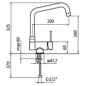 Смеситель для кухни Webert Kitchen Window WD920702015 купить в интернет-магазине сантехники Sanbest