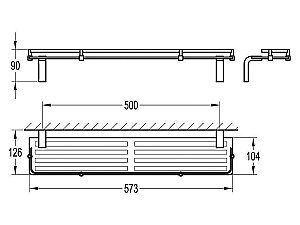 Полка для полотенец Cezares Ultima AM-F-8929 купить в интернет-магазине сантехники Sanbest