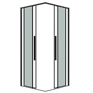 Душевой уголок Grossman Galaxy 300.K33.01.1010.42.00 100x100 стекло прозрачное/профиль графит сатин купить в интернет-магазине Sanbest
