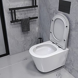 Унитаз подвесной Taliente Altamarea T3 AL65003 безободковый, смыв торнадо, с крышкой микролифт, белый купить в интернет-магазине Sanbest