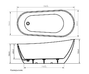 Ванна акриловая Art&Max AM-TITO-1700-780 белая купить в интернет-магазине Sanbest