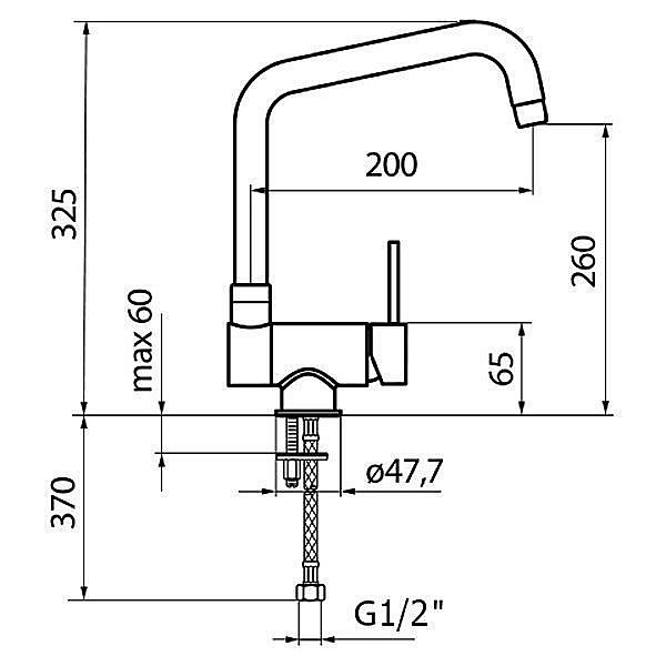 Смеситель для кухни Webert Kitchen Window WD920702015 купить в интернет-магазине сантехники Sanbest