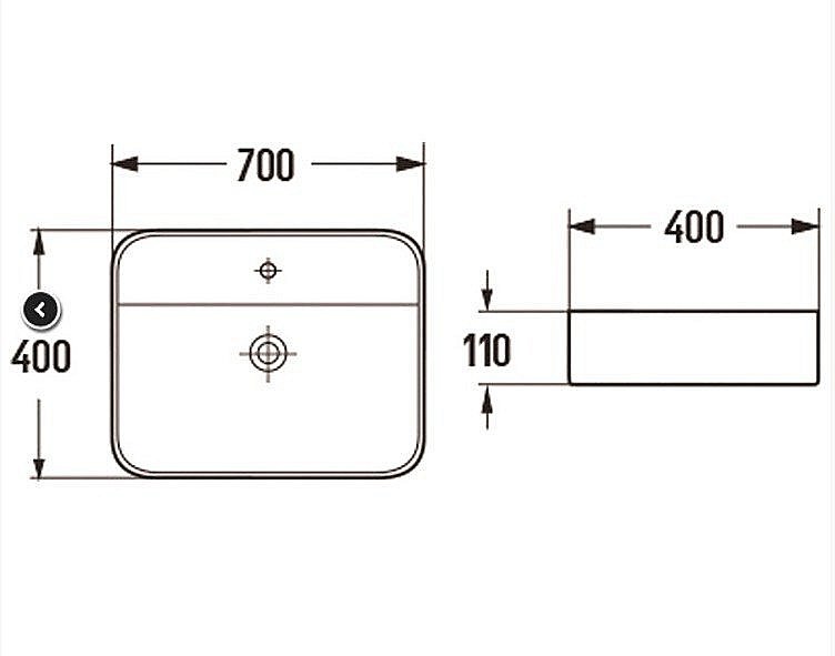 Раковина накладная CeramaLux N 70 78575 белая купить в интернет-магазине Sanbest