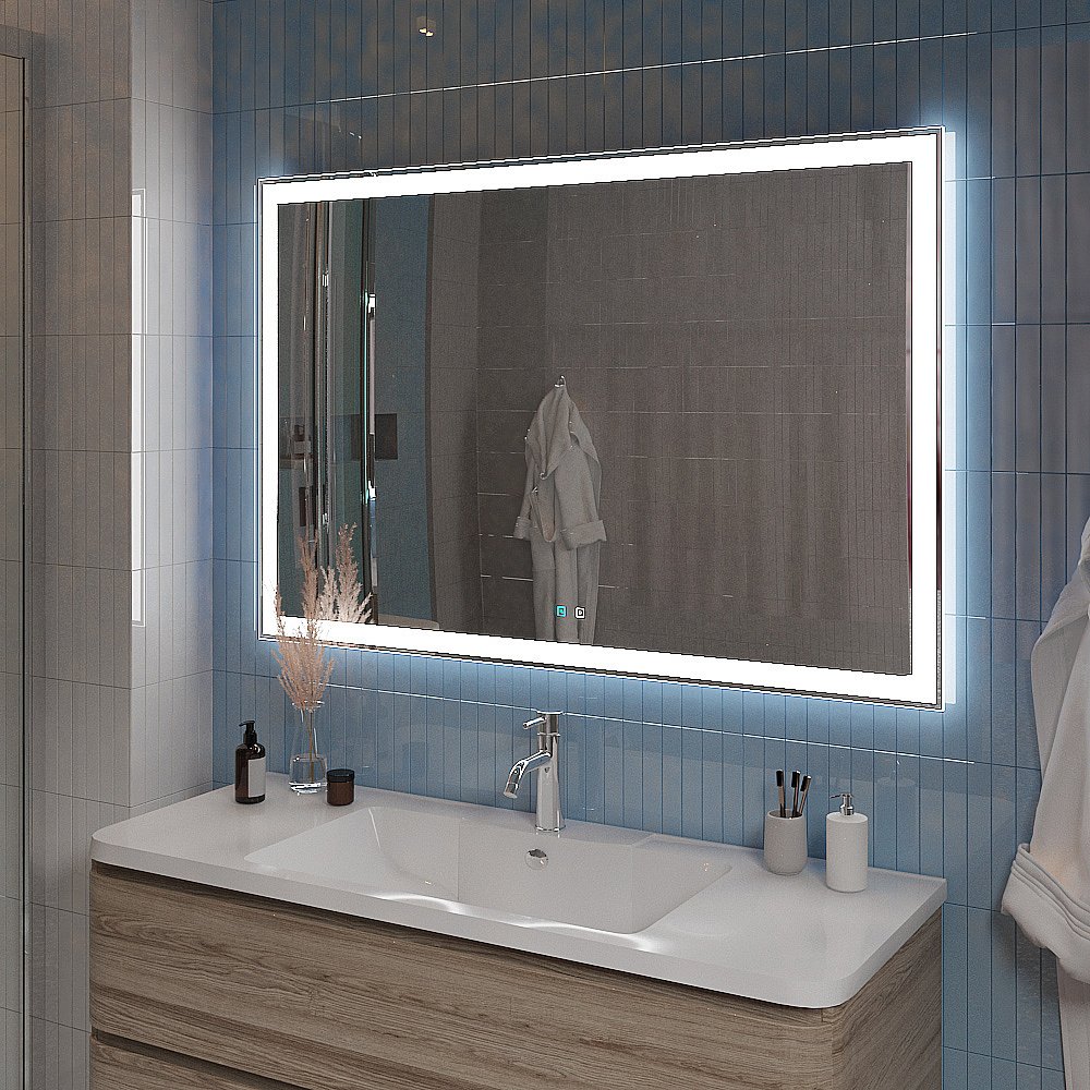 Зеркало BelBagno SPC-GRT-1200-800-LED-TCH-SND 120х80 в ванную от интернет-магазине сантехники Sanbest