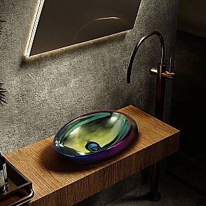 Раковина накладная ABBER Bequem AC2107Regen хамелеон купить в интернет-магазине Sanbest