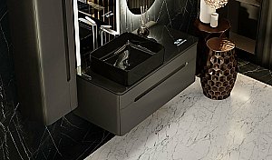 Тумба с раковиной Jorno Shine 100 антрацит с мфу для ванной в интернет-магазине Sanbest