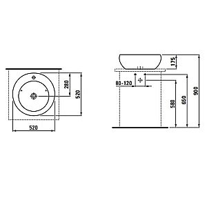 Раковина Laufen Alessi One 8.1897.1.400.104.1 белая купить в интернет-магазине Sanbest
