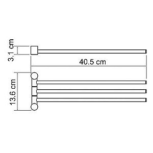 Полотенцедержатель поворотный WasserKRAFT Exter K-1533 купить в интернет-магазине сантехники Sanbest