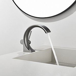 Смеситель для раковины Black&white Gravity GF-7106-GM оружейная сталь матовая купить в интернет-магазине сантехники Sanbest