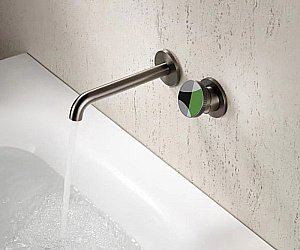 Смеситель для раковины Bronze de Luxe OMG! 9007GM-G графит/зеленый купить в интернет-магазине сантехники Sanbest