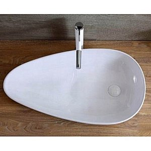 Раковина накладная CeramaLux N 66,5 7862-1 белая купить в интернет-магазине Sanbest