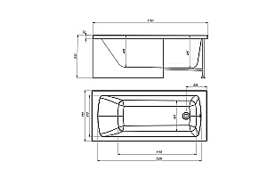 Акриловая ванна Royal Bath VIENNA RB953505 170x75 белый купить в интернет-магазине Sanbest